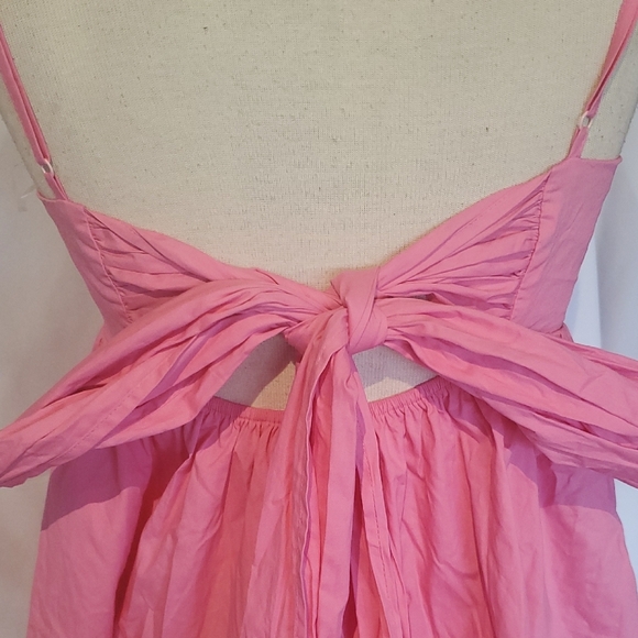 Pink Ruched Spaghetti Strap Mini Dress - Picture 5 of 13